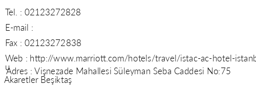Ac Hotel stanbul Maka By Marriott telefon numaralar, faks, e-mail, posta adresi ve iletiim bilgileri